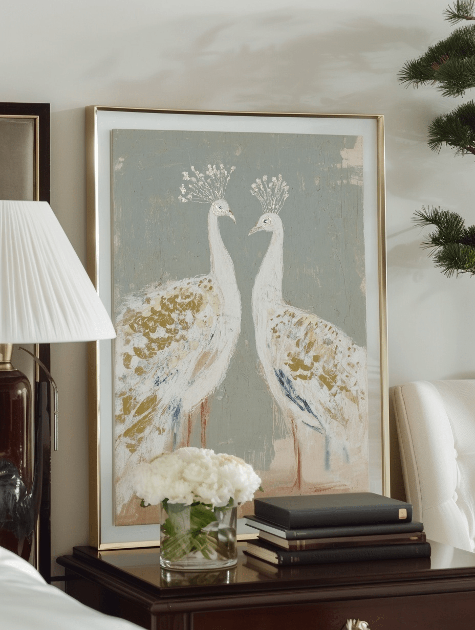 Satin Peacocks - Art Print - Lemon Park