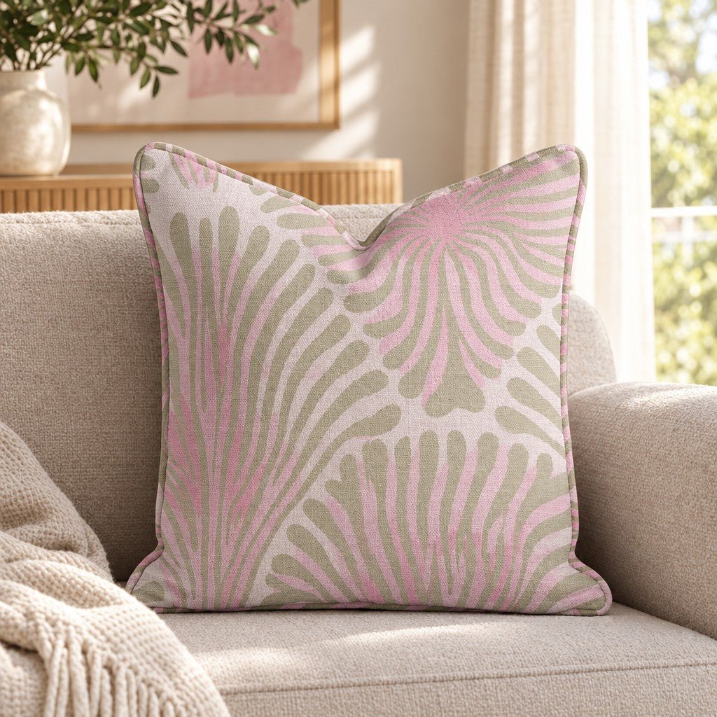 Scallop Shore Throw Pillow - Lemon Park