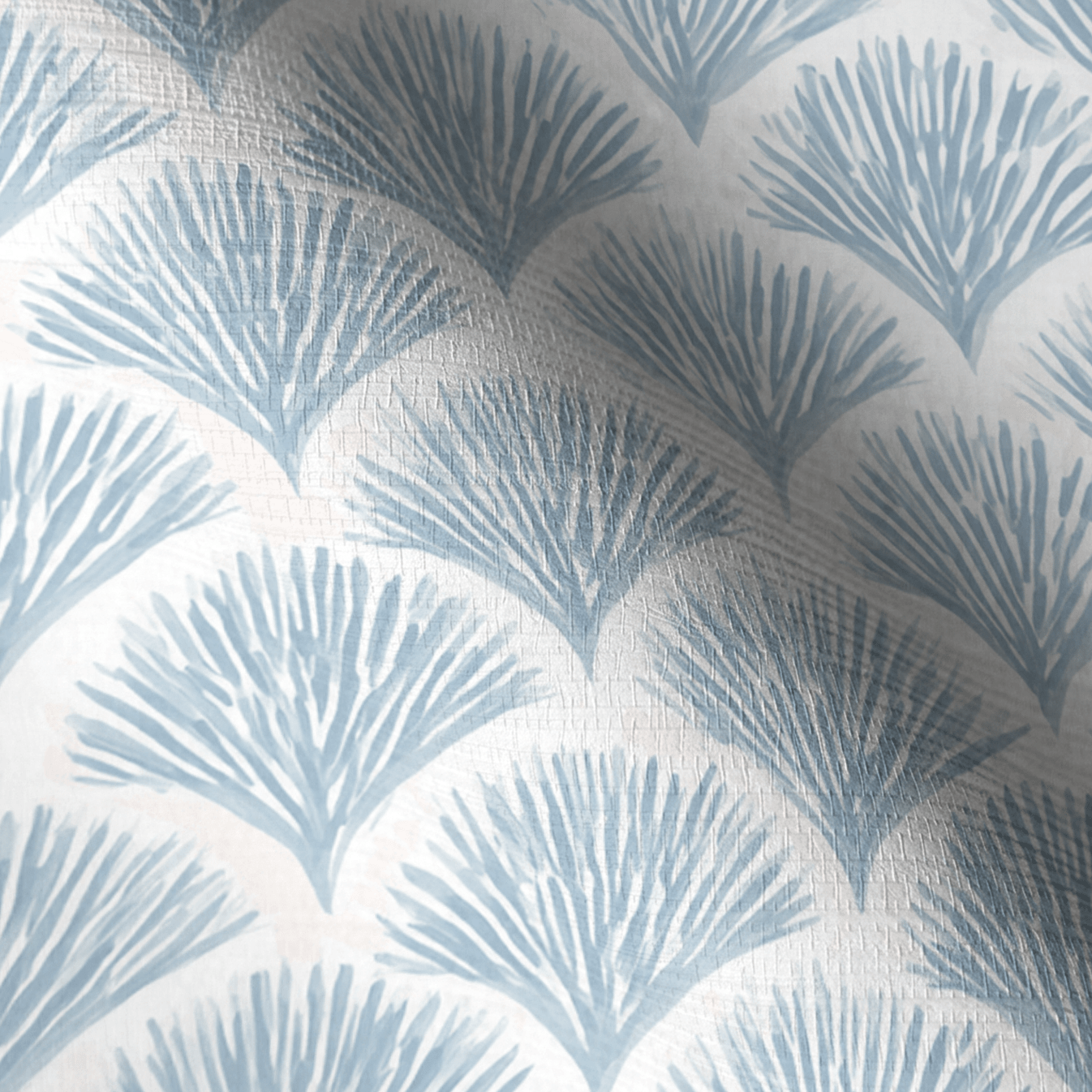 Scalloped Sky Faux Grasscloth Wallpaper - Lemon Park