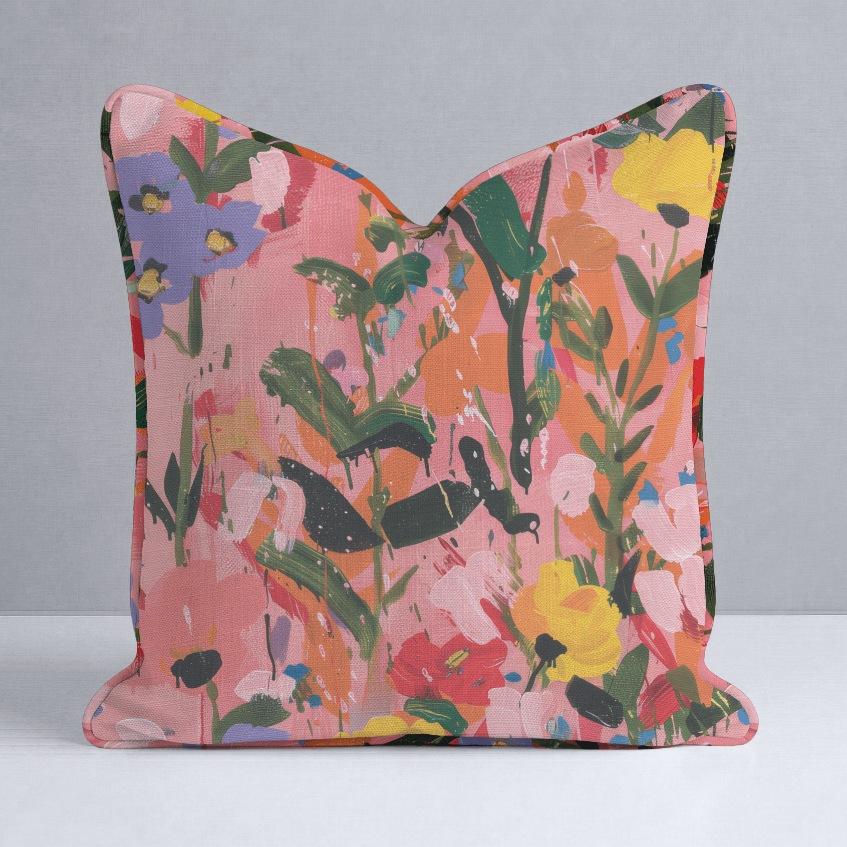 Scarlett's Spring Canvas Throw Pillow - Lemon Park