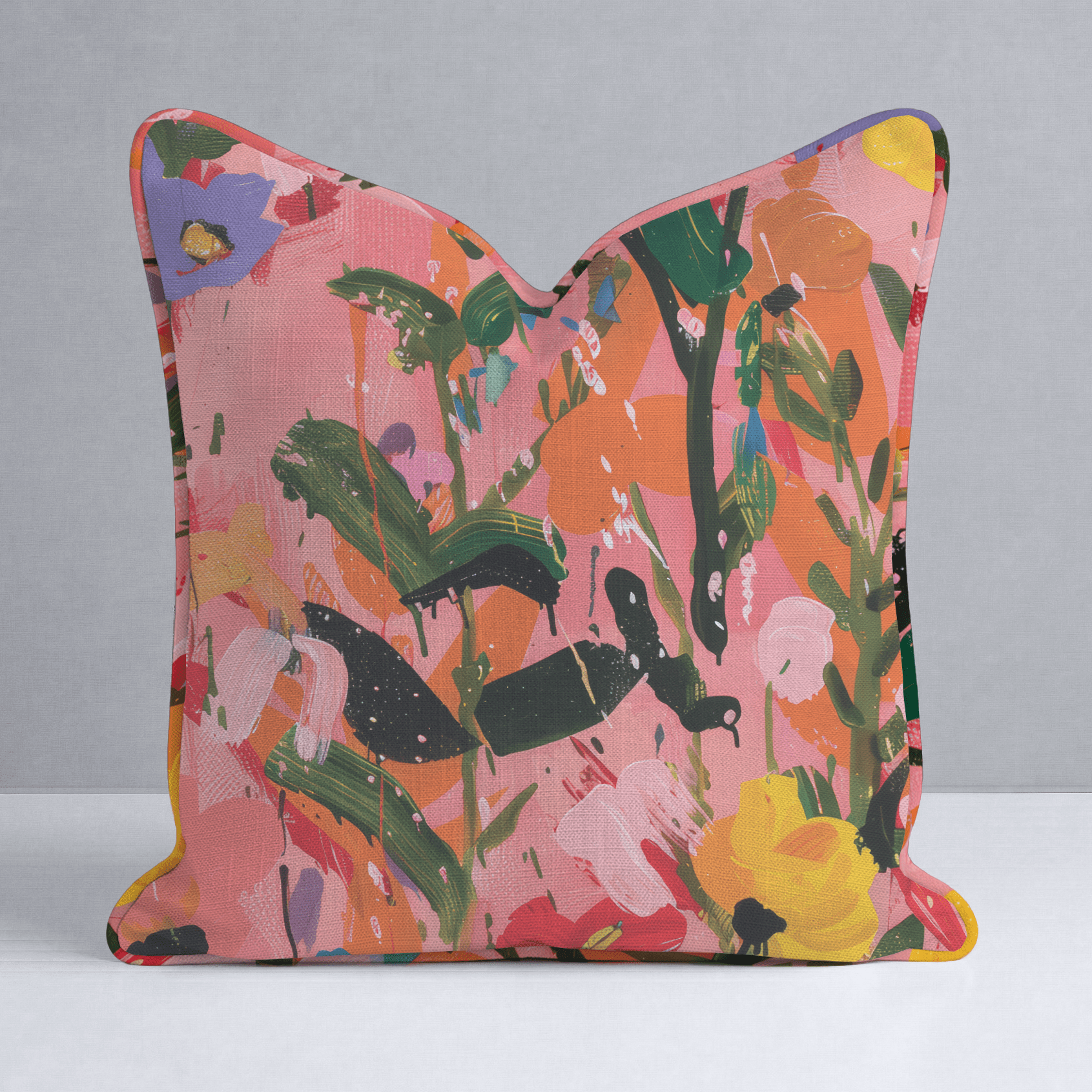 Scarlett's Spring Canvas Throw Pillow - Lemon Park