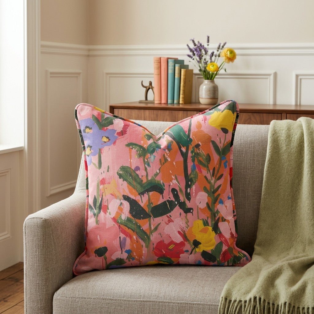 Scarlett's Spring Canvas Throw Pillow - Lemon Park