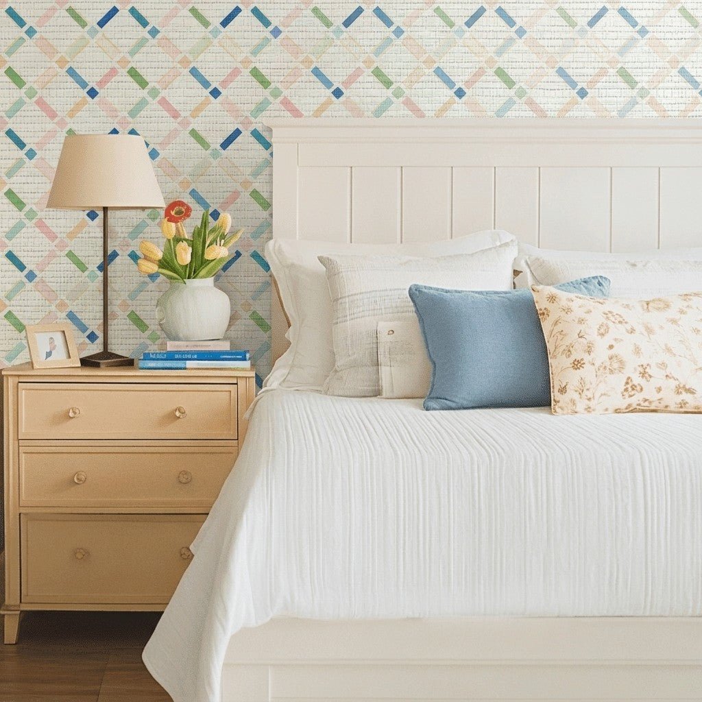 Scout Faux Grasscloth Wallpaper - Lemon Park