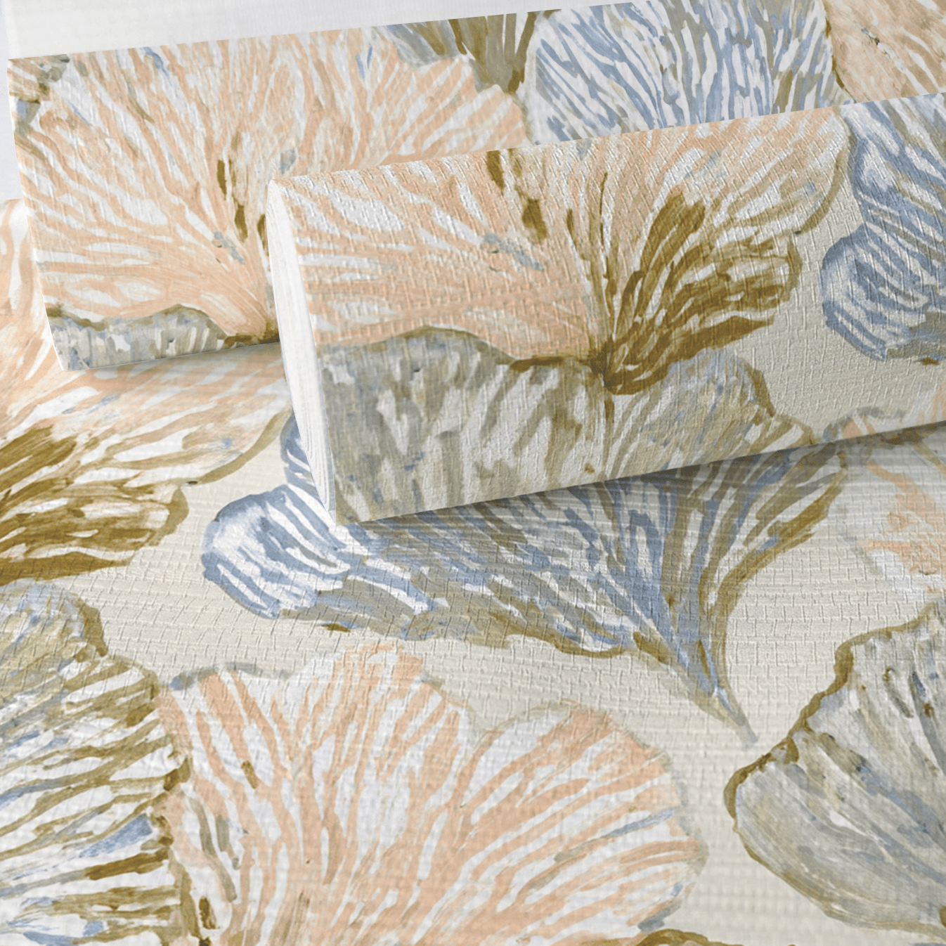 Sea Fan Faux Grasscloth Wallpaper - Lemon Park