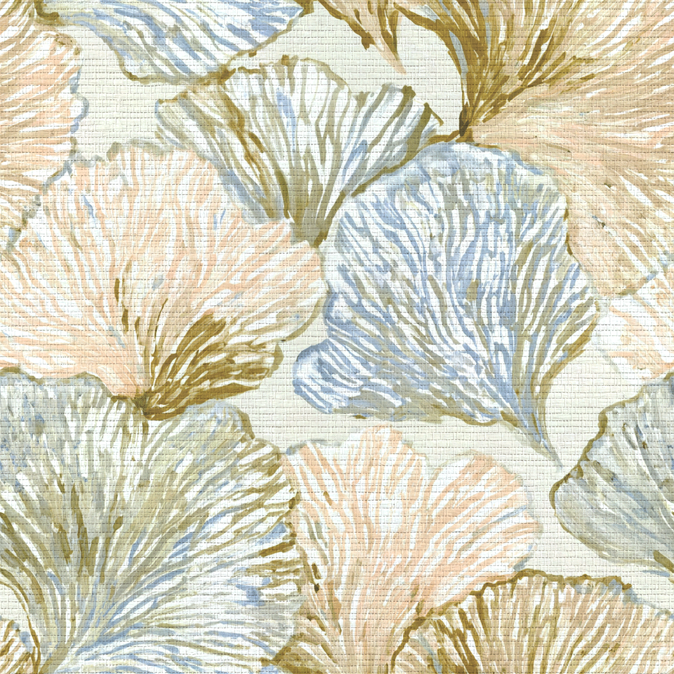 Sea Fan Faux Grasscloth Wallpaper