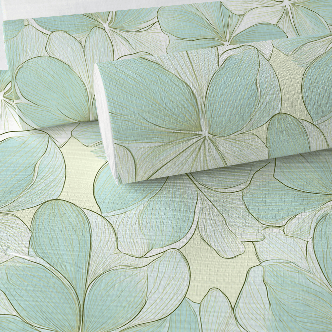 Seafoam Whispy Faux Grasscloth Wallpaper - Lemon Park
