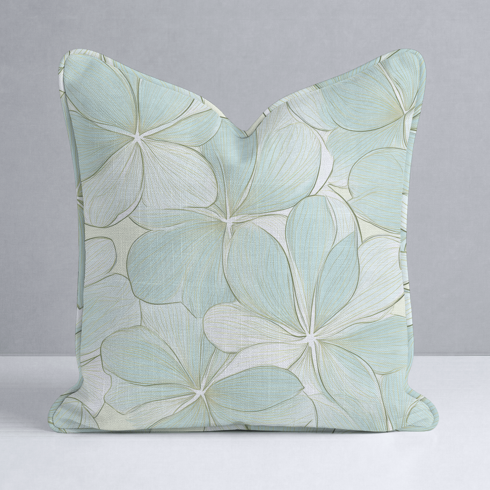 Seafoam Whispy Throw Pillow - Lemon Park