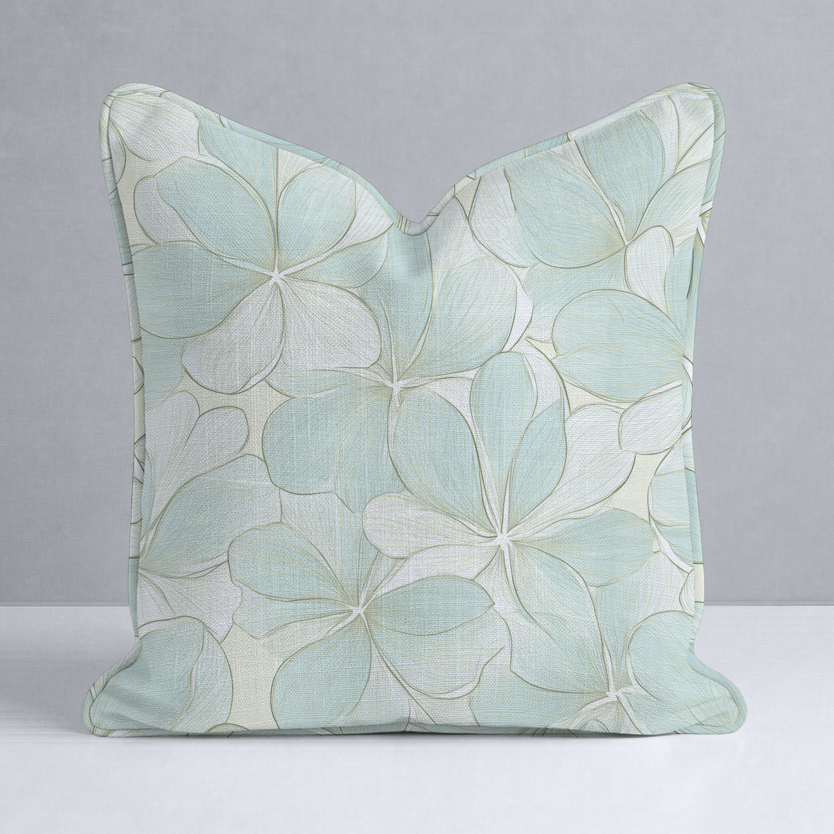 Seafoam Whispy Throw Pillow - Lemon Park