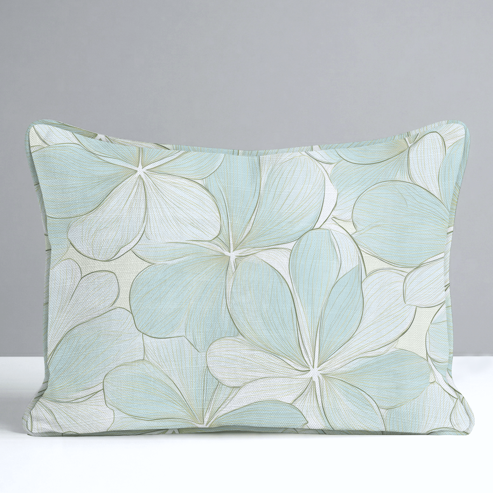 Seafoam Whispy Throw Pillow - Lemon Park