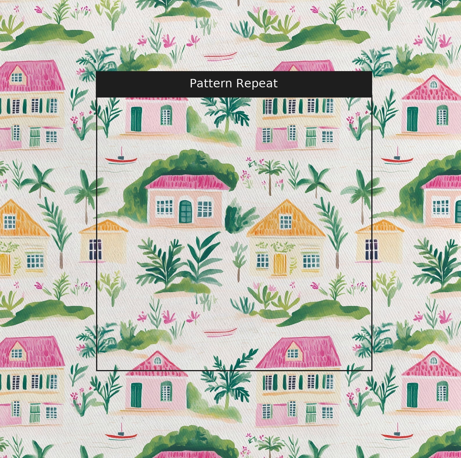 Seaside Village - Fabric - Lemon Park