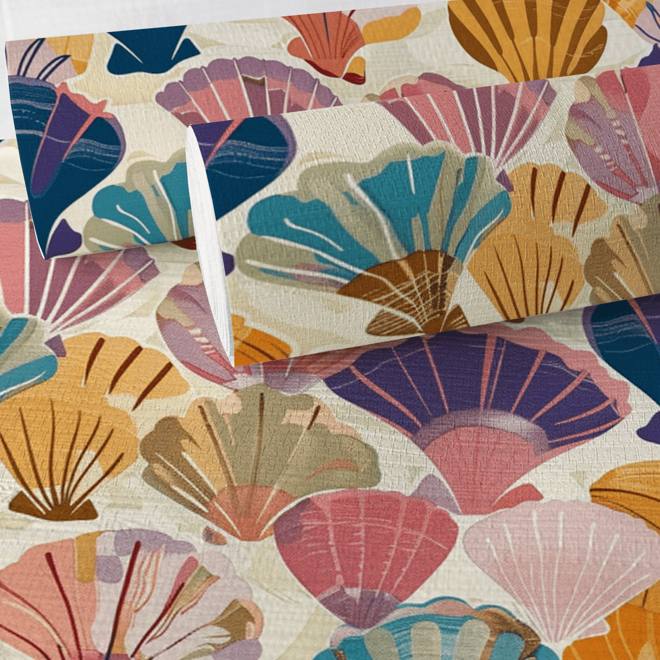 Seraphina's Seashell Sonata Faux Grasscloth Wallpaper - Lemon Park
