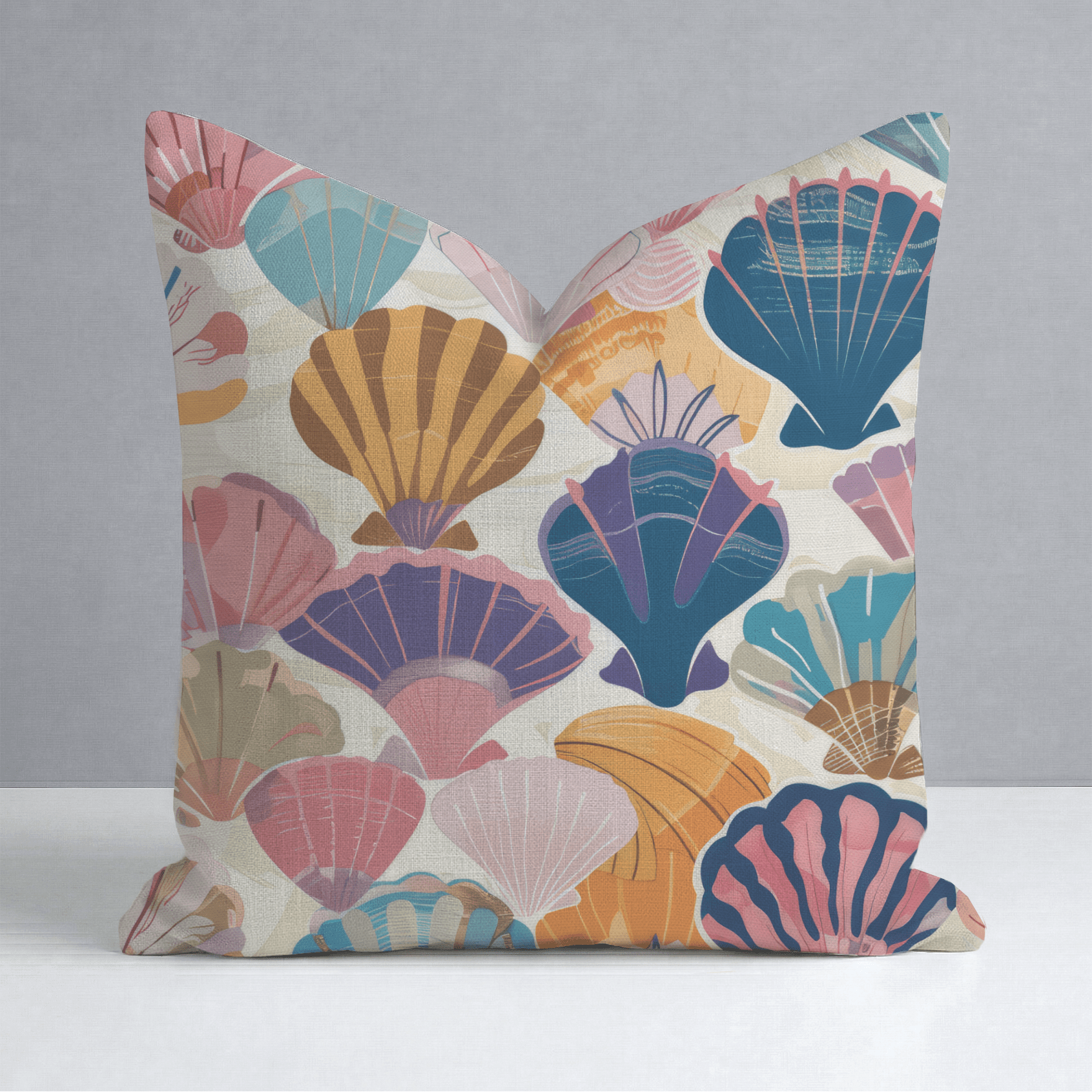 Seraphina's Seashell Sonata Throw Pillow - Lemon Park