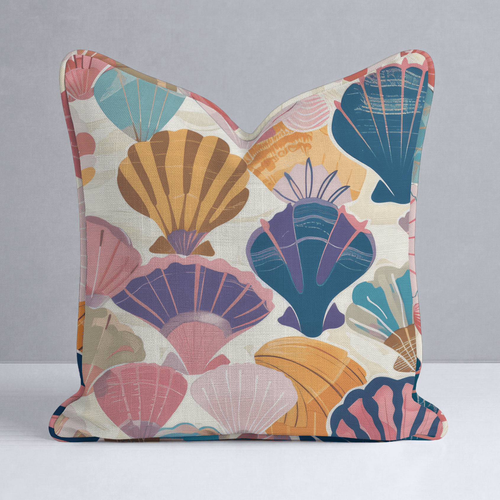 Seraphina's Seashell Sonata Throw Pillow - Lemon Park