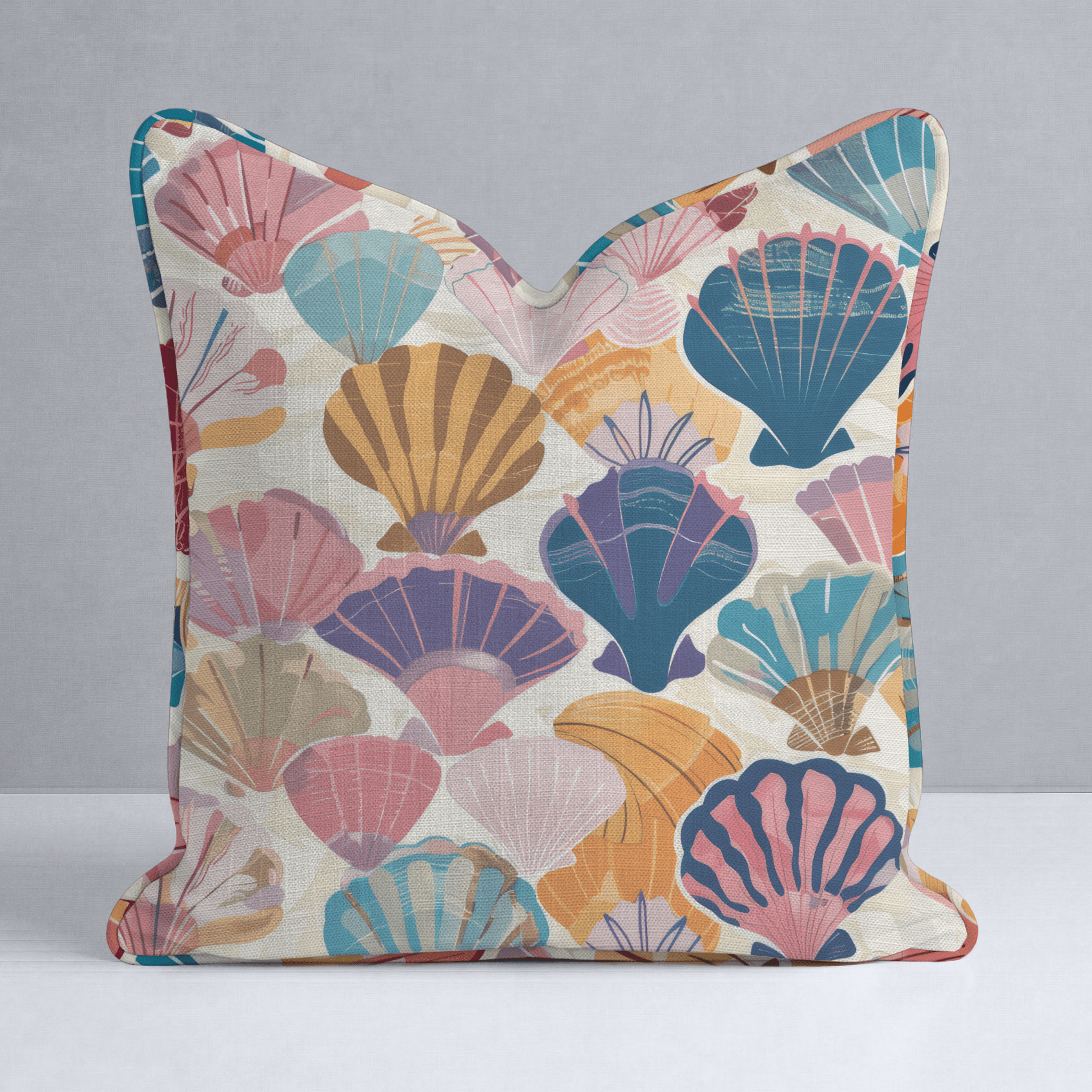 Seraphina's Seashell Sonata Throw Pillow - Lemon Park