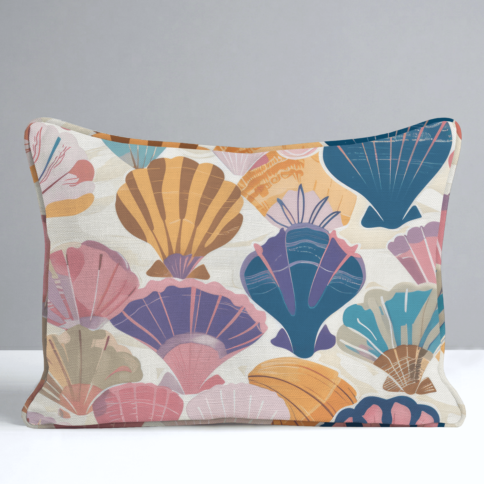 Seraphina's Seashell Sonata Throw Pillow - Lemon Park