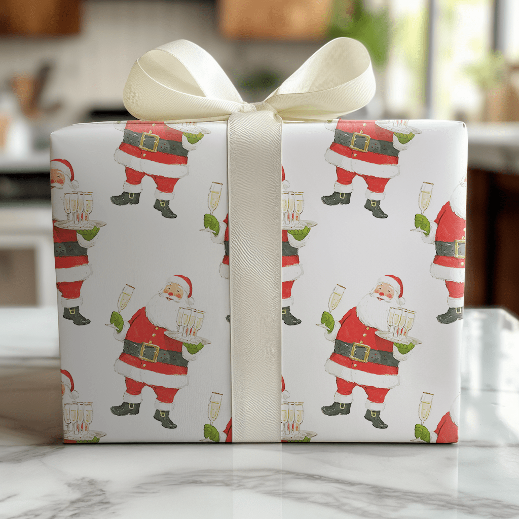 Serving Santa - Wrapping Paper - Lemon Park