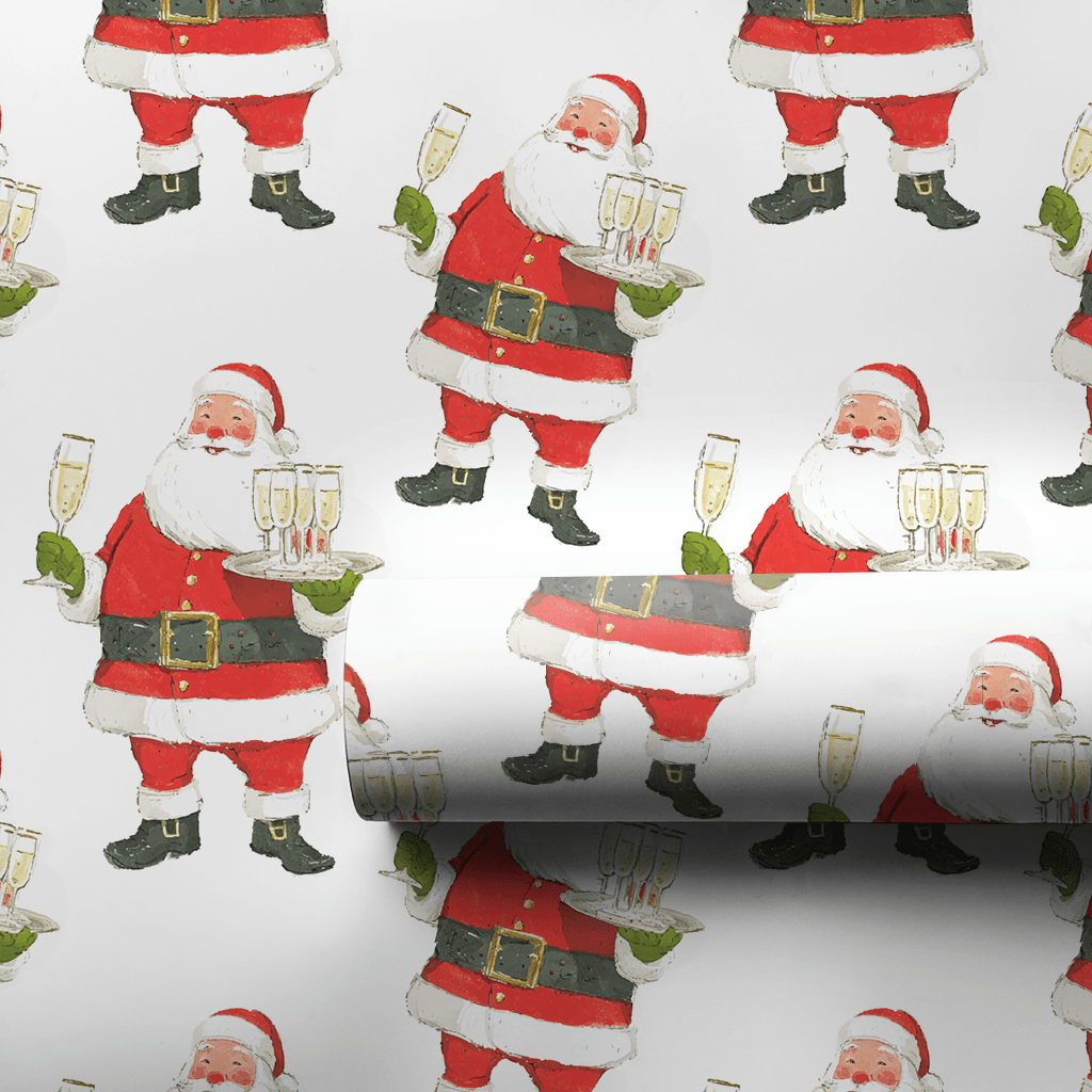 Serving Santa - Wrapping Paper - Lemon Park