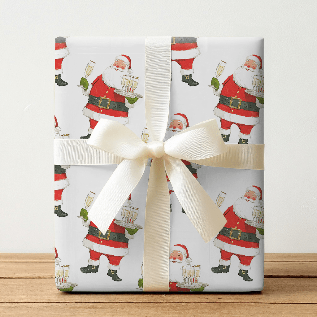 Serving Santa - Wrapping Paper - Lemon Park