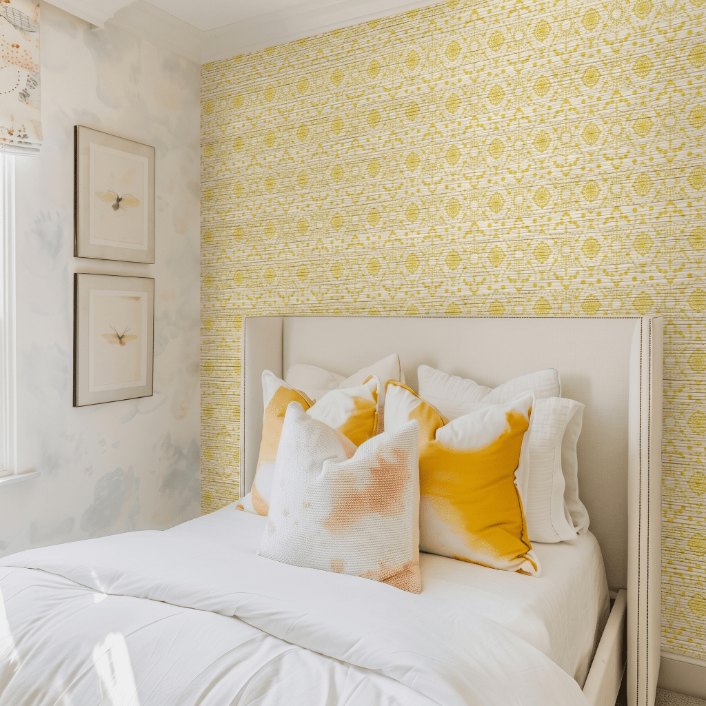 Shelby Faux Grasscloth Wallpaper - Lemon Park
