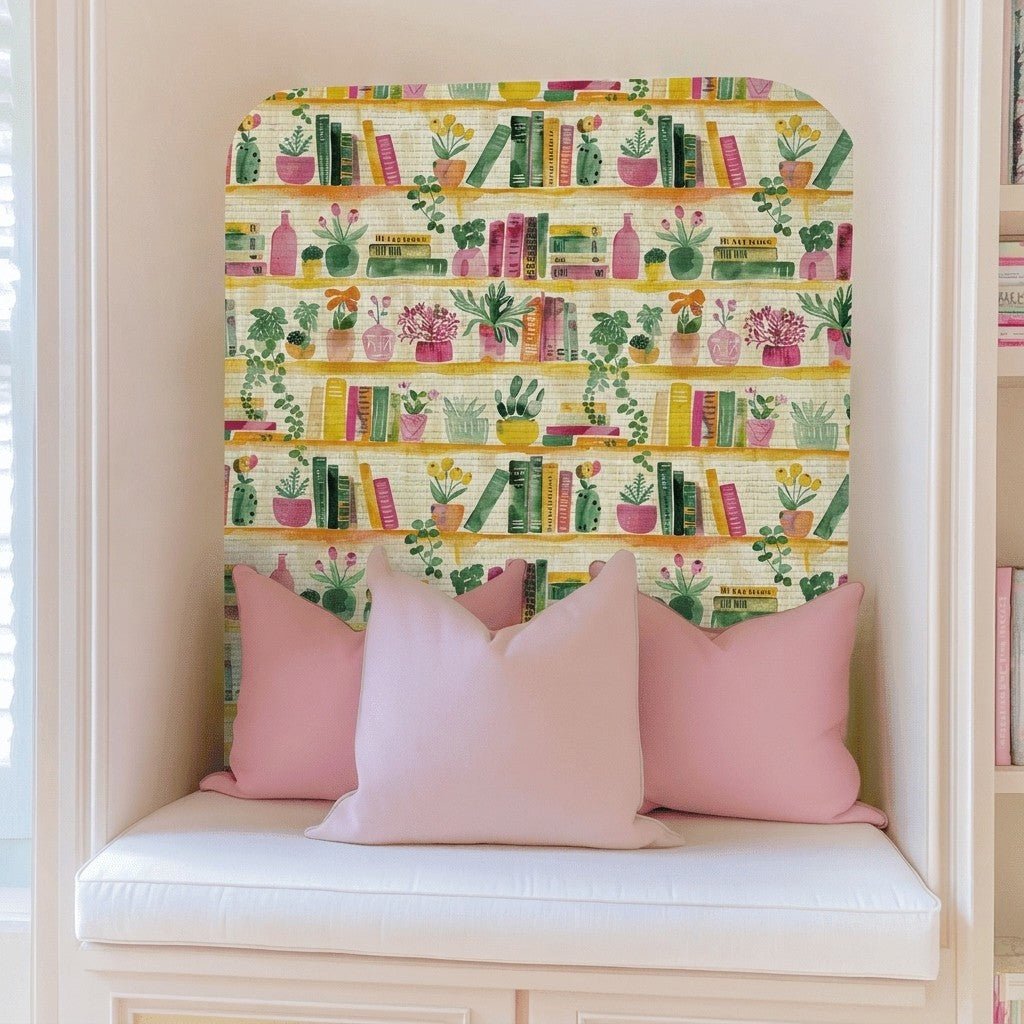 Shelfie Faux Grasscloth Wallpaper - Lemon Park