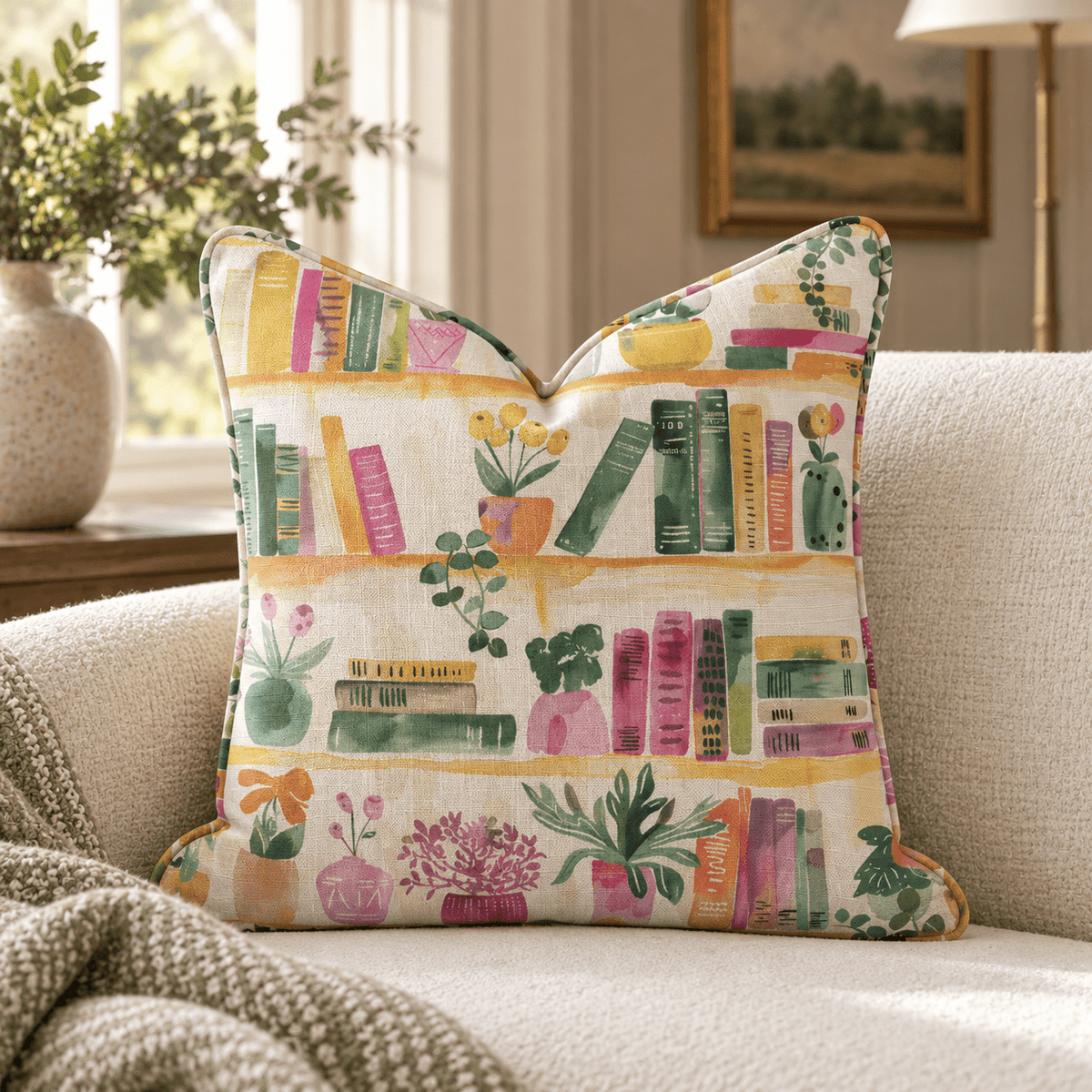 Shelfie Throw Pillow - Lemon Park