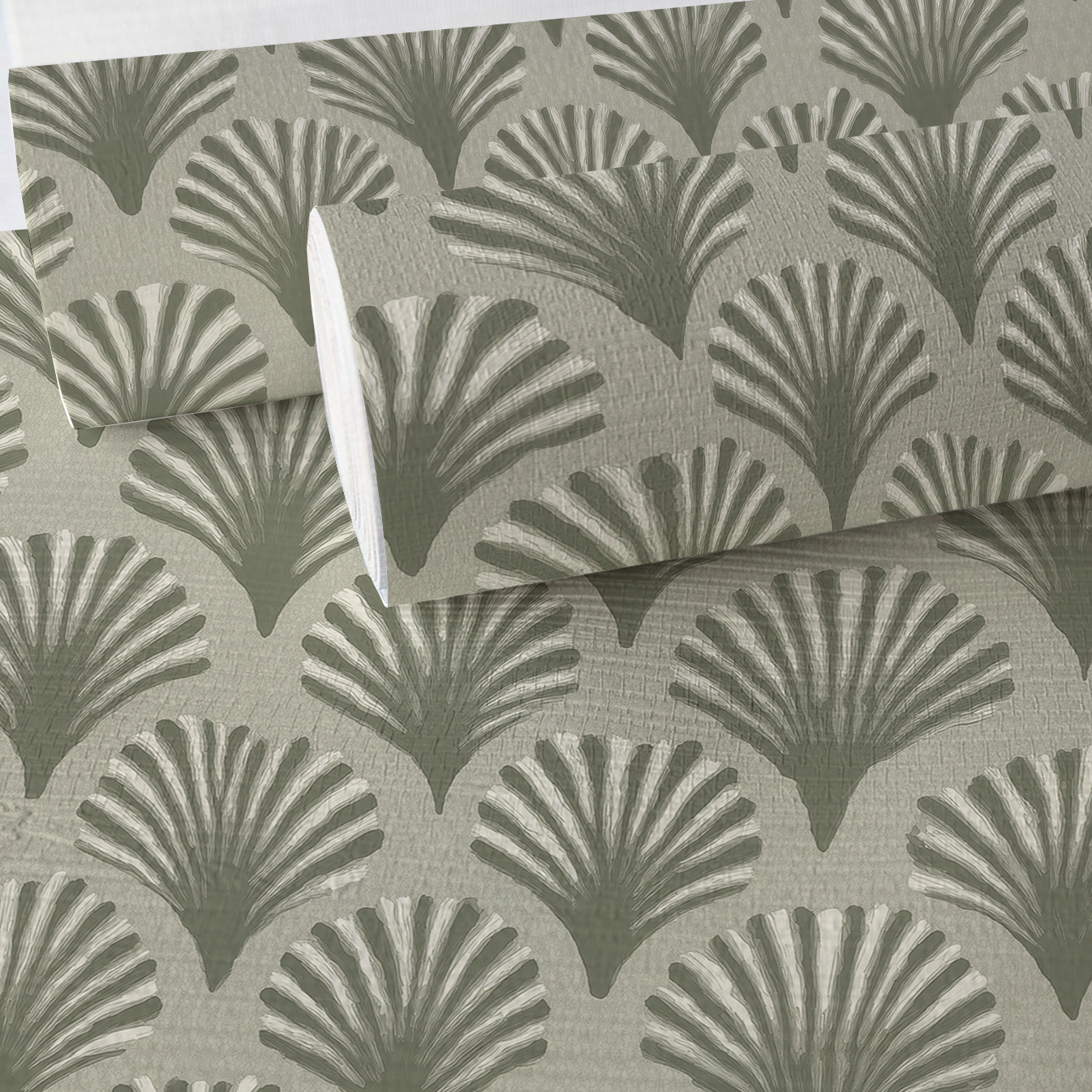 Shell House Faux Grasscloth Wallpaper