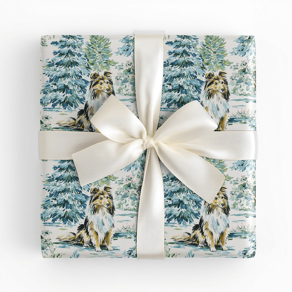 Sheltie Woods - Wrapping Paper - Lemon Park