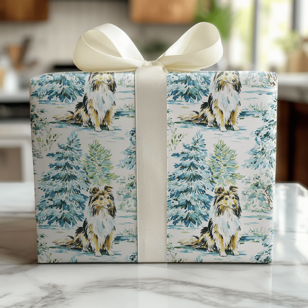 Sheltie Woods - Wrapping Paper - Lemon Park