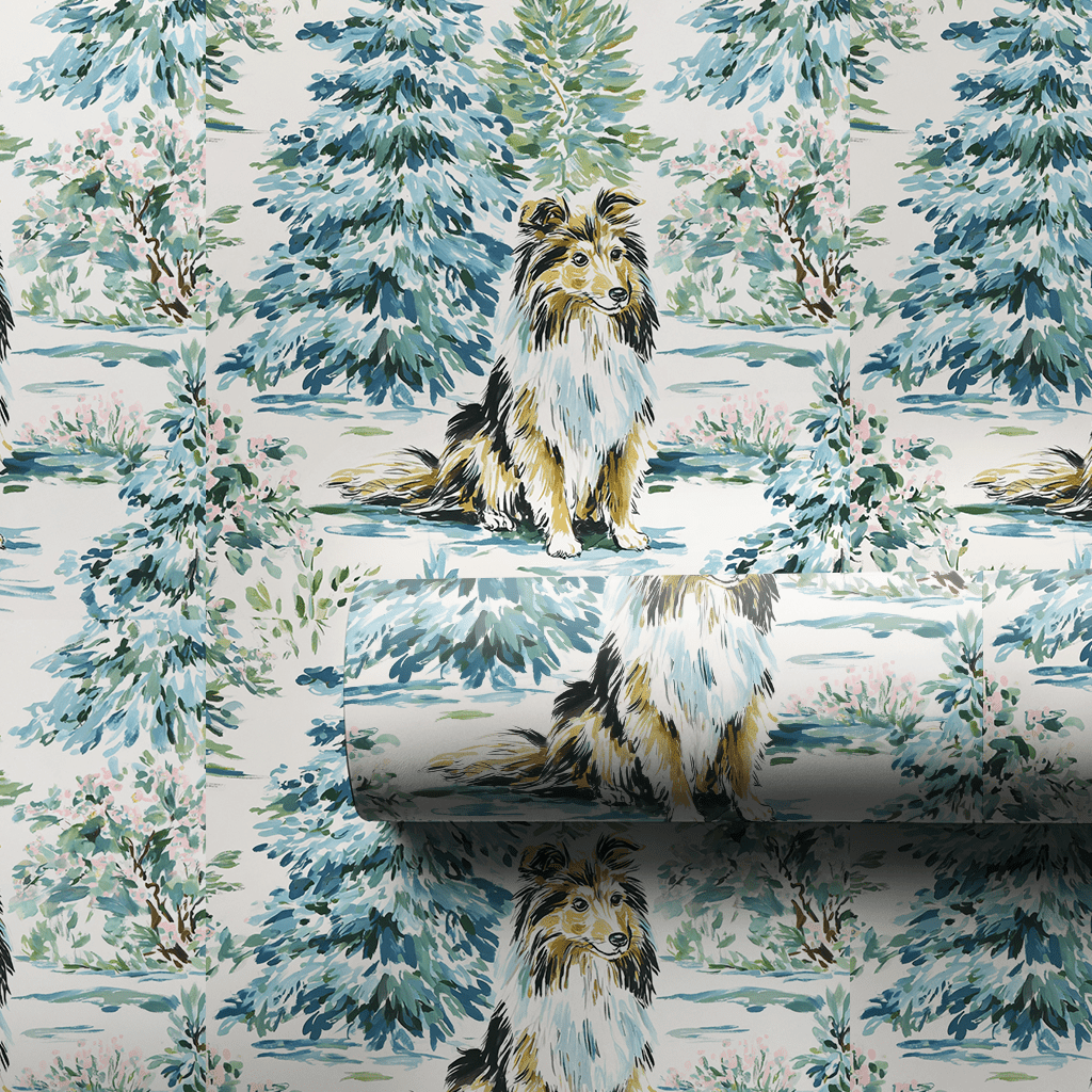 Sheltie Woods - Wrapping Paper - Lemon Park
