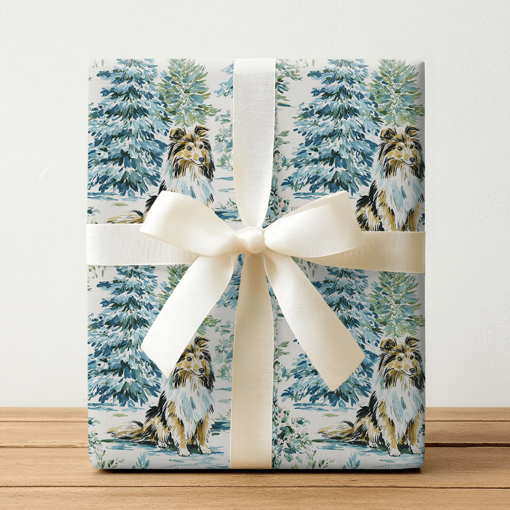 Sheltie Woods - Wrapping Paper - Lemon Park
