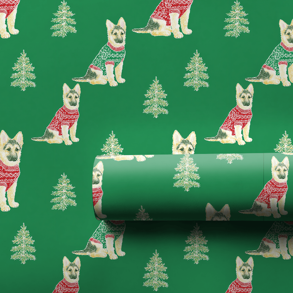 Shepherd in a Sweater - Wrapping Paper - Lemon Park