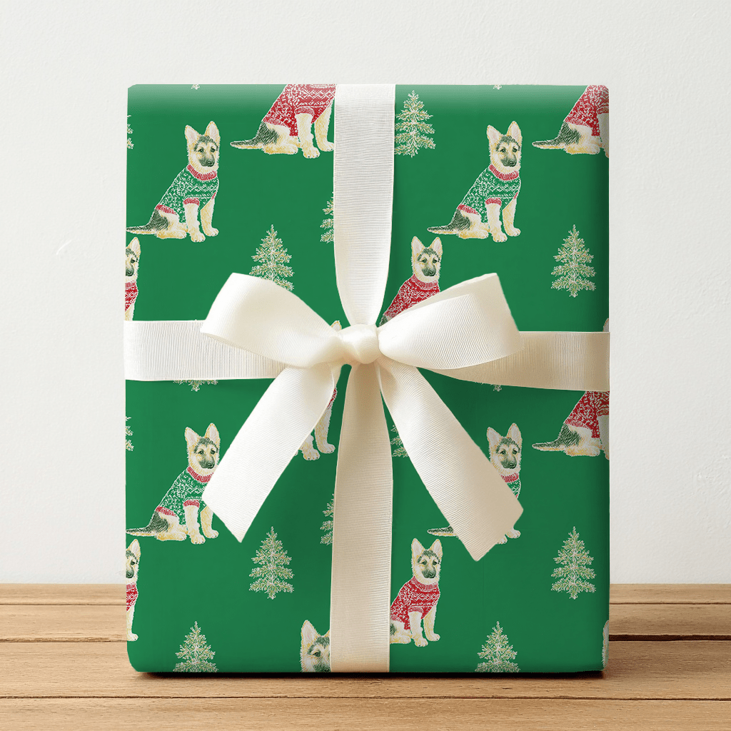 Shepherd in a Sweater - Wrapping Paper - Lemon Park