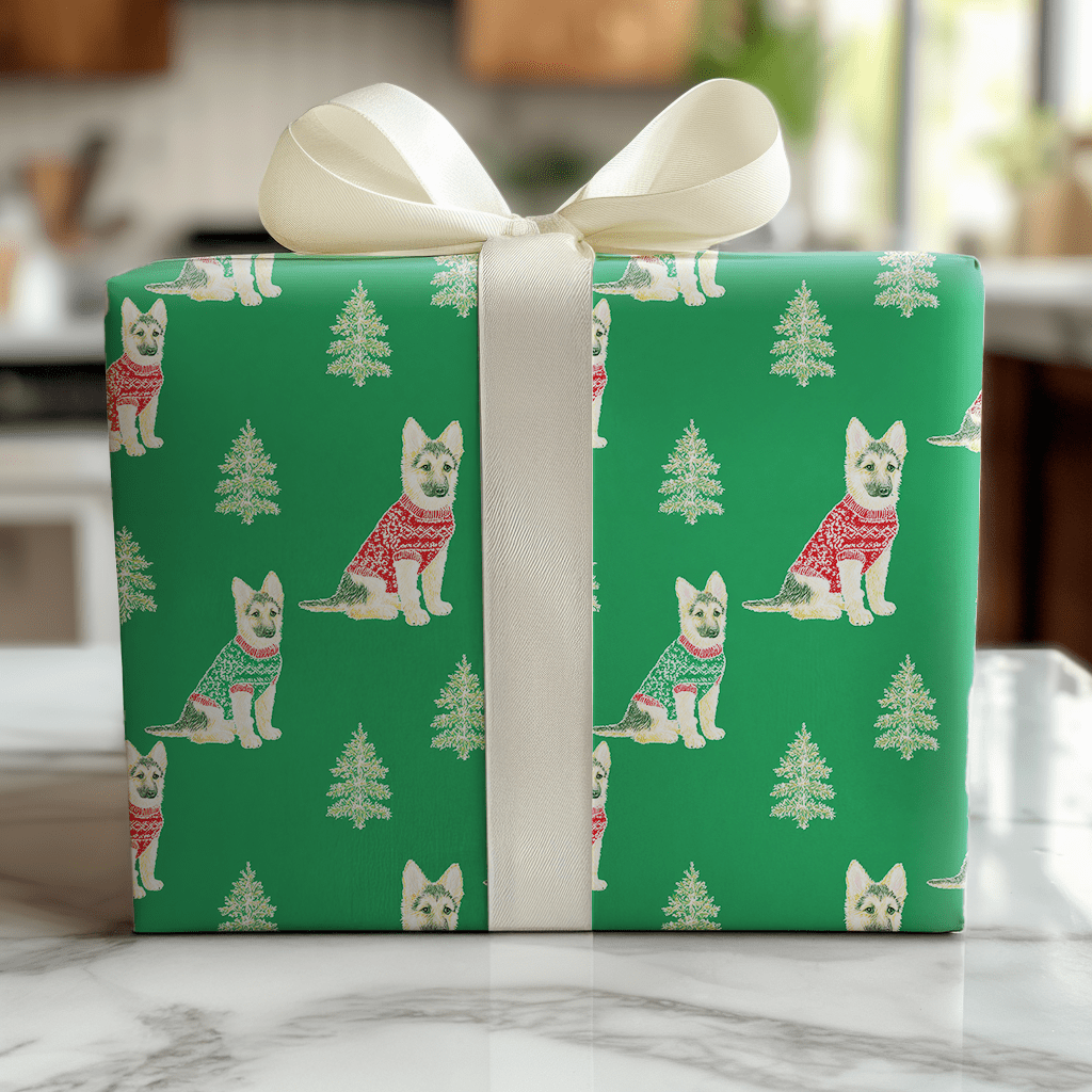 Shepherd in a Sweater - Wrapping Paper - Lemon Park