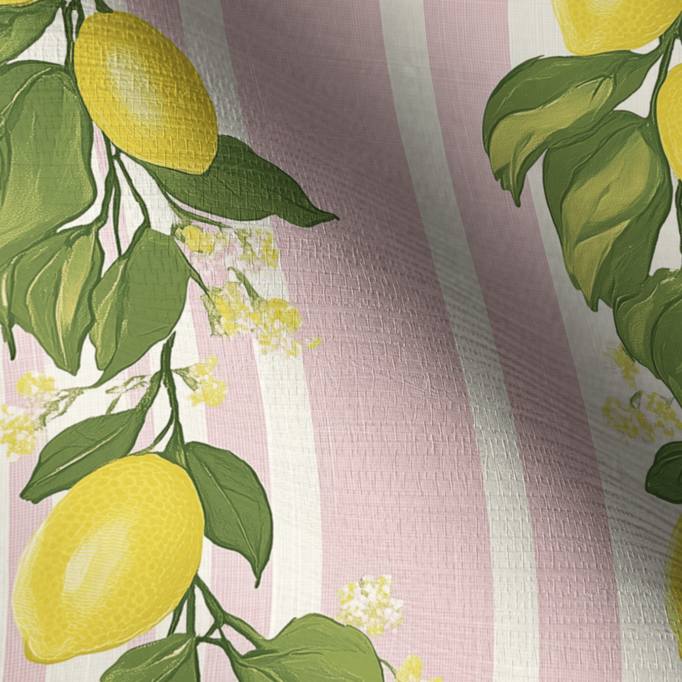 Sicily Stripes Faux Grasscloth Wallpaper - Lemon Park