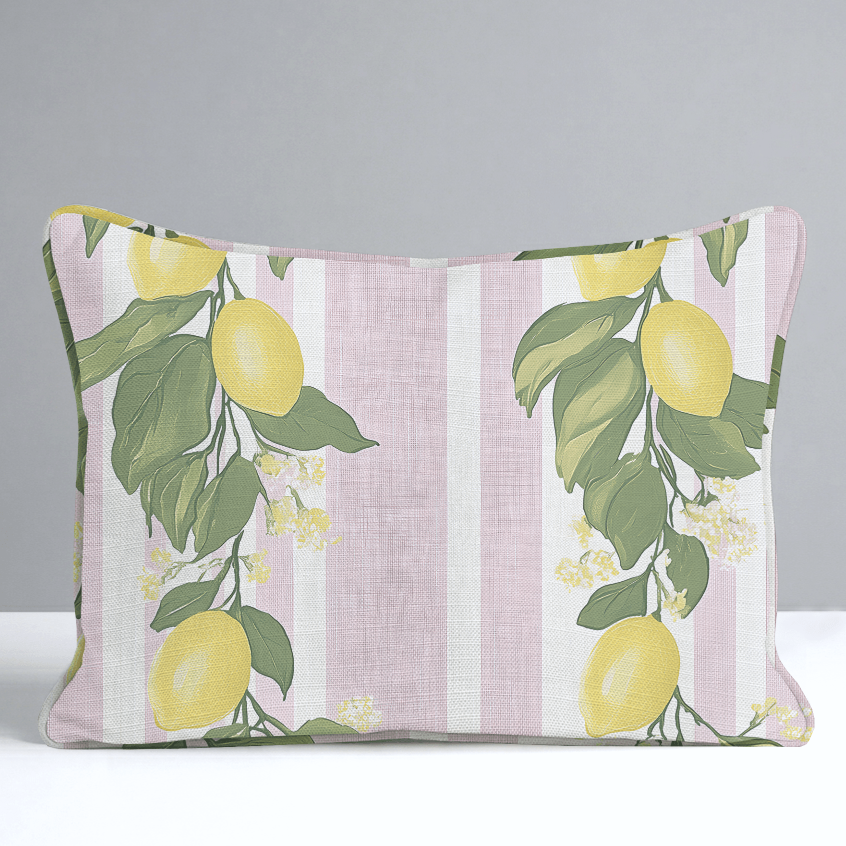 Sicily Stripes Throw Pillow - Lemon Park