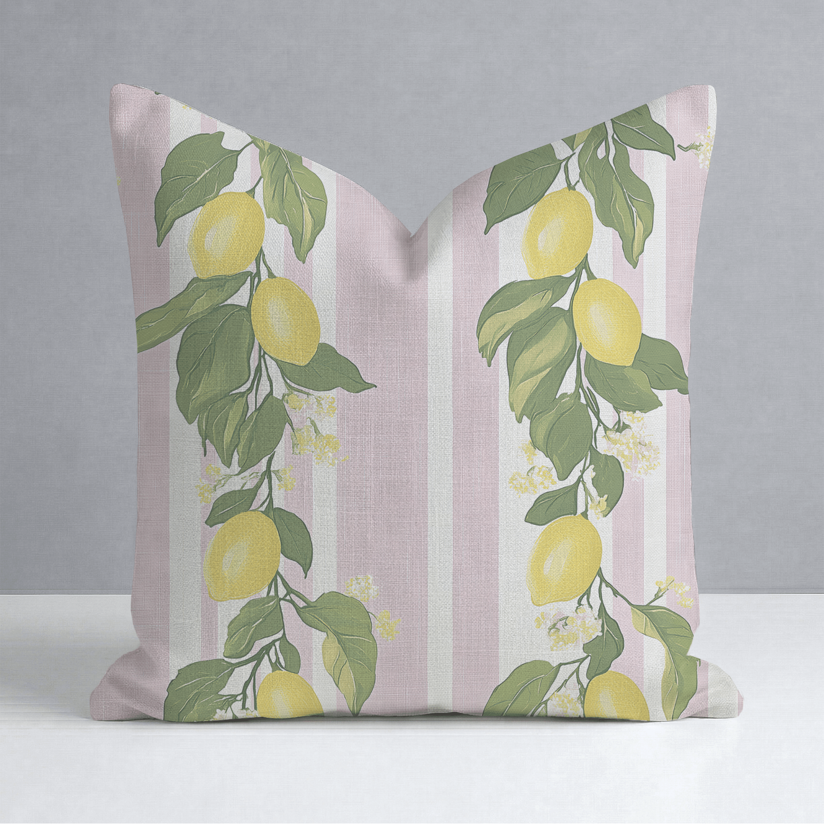 Sicily Stripes Throw Pillow - Lemon Park