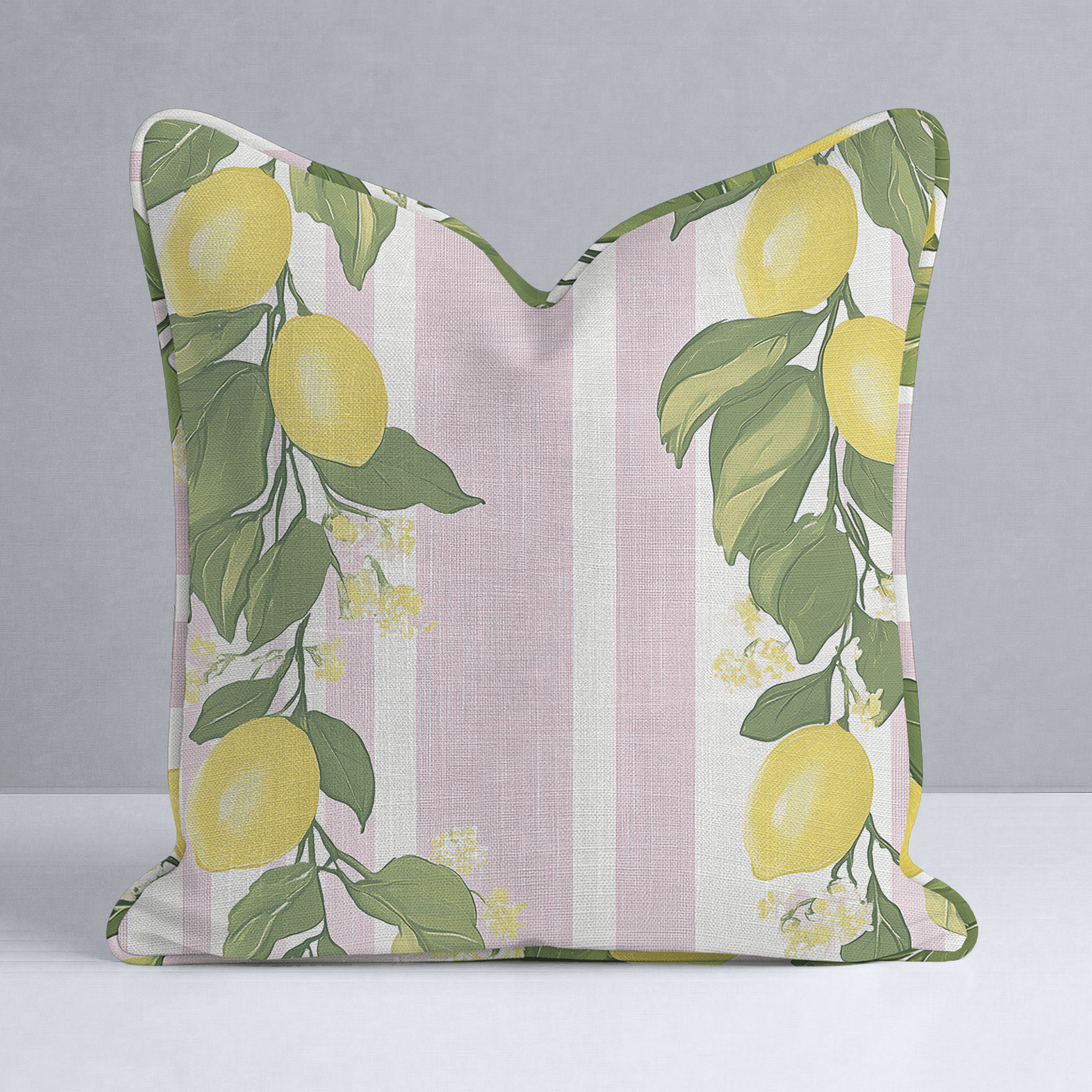 Sicily Stripes Throw Pillow - Lemon Park