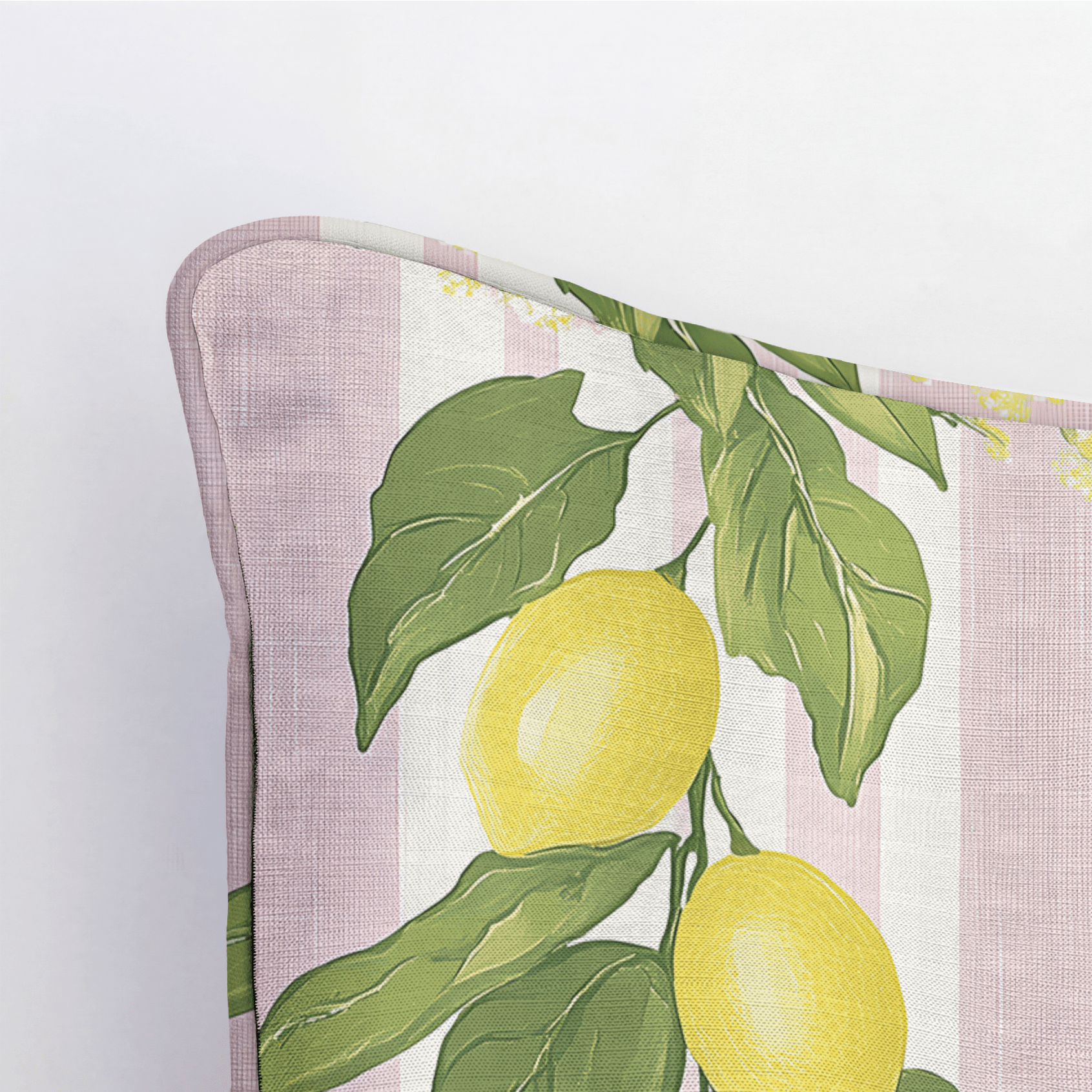 Sicily Stripes Throw Pillow - Lemon Park