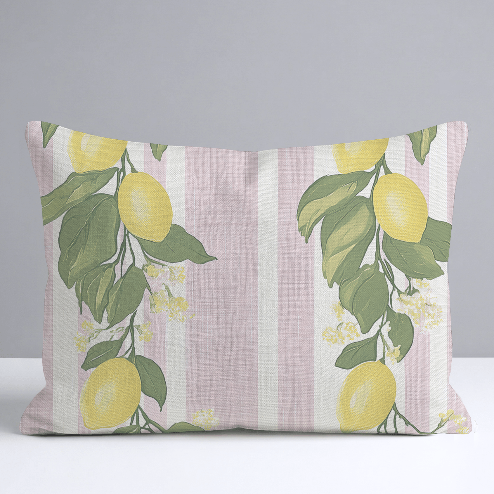 Sicily Stripes Throw Pillow - Lemon Park
