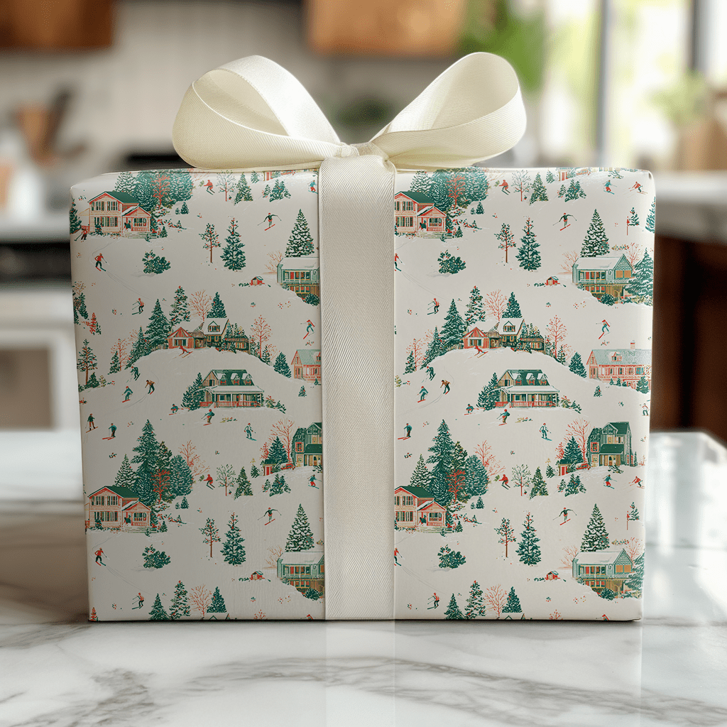 Ski Lodge Christmas - Wrapping Paper - Lemon Park