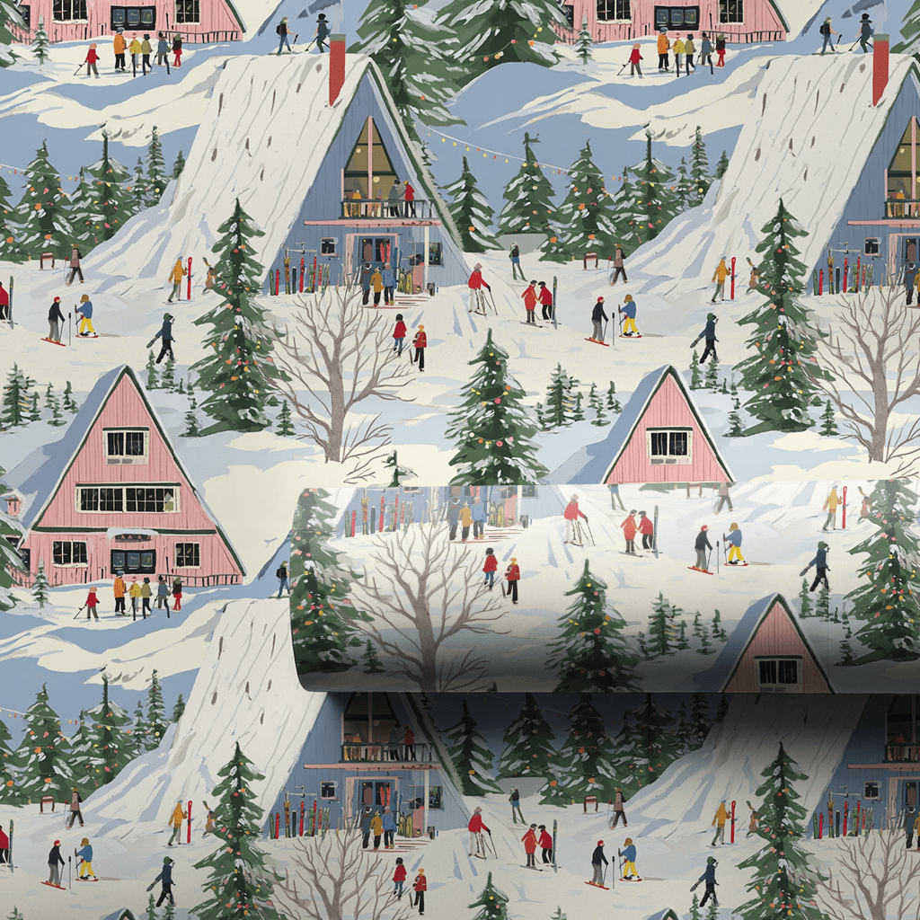 Ski Rental - Wrapping Paper - Lemon Park