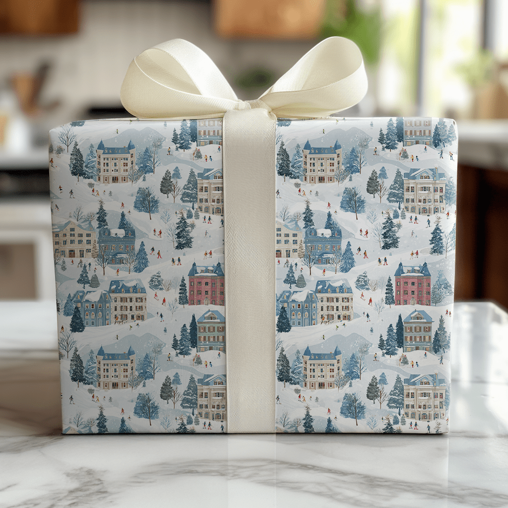 Ski Town - Wrapping Paper - Lemon Park
