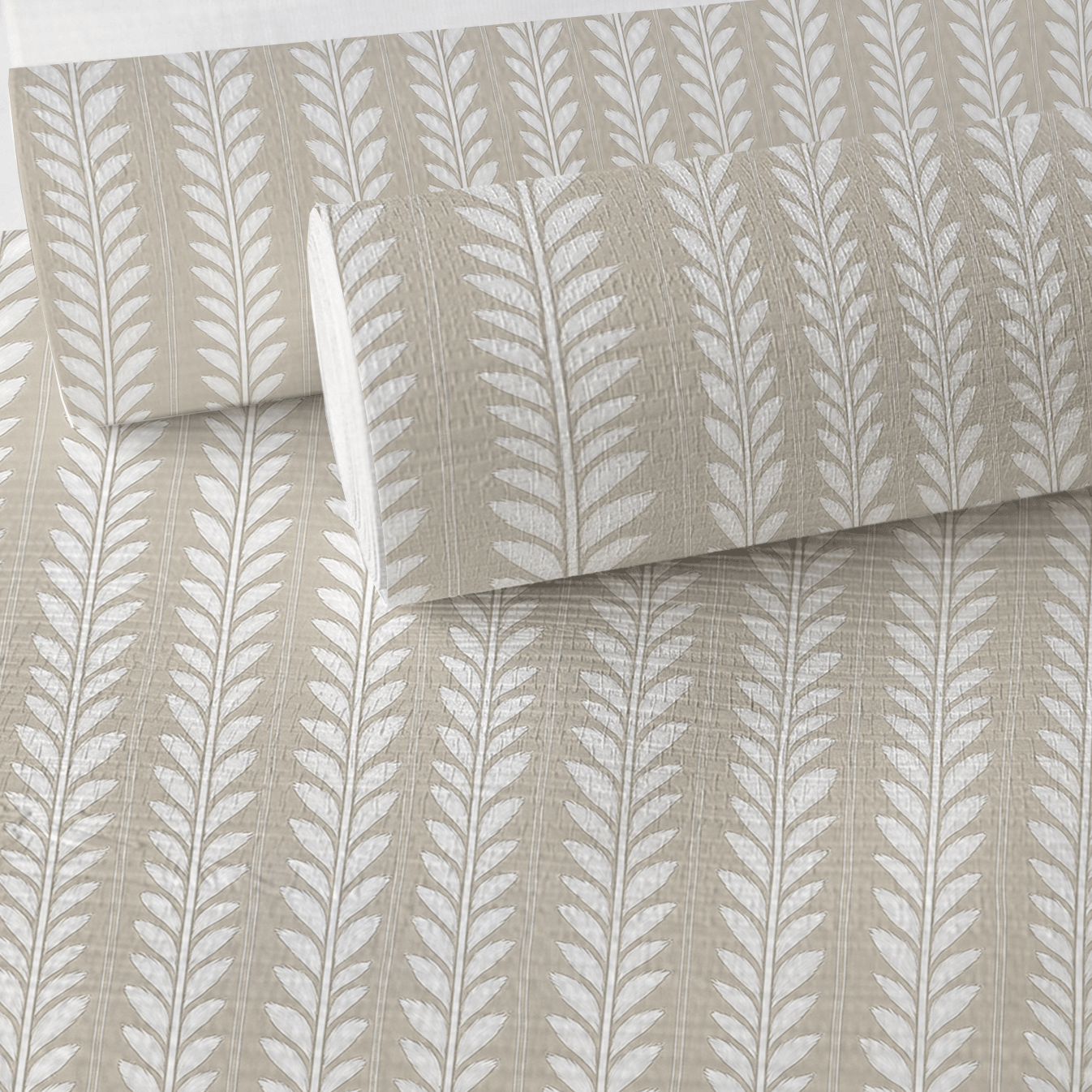 Skinny Sprig Faux Grasscloth Wallpaper - Lemon Park