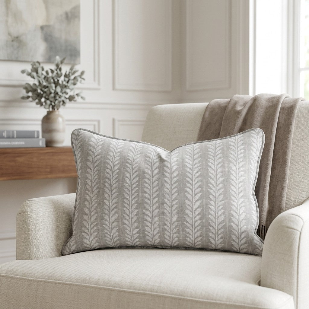 Skinny Sprig Throw Pillow - Lemon Park