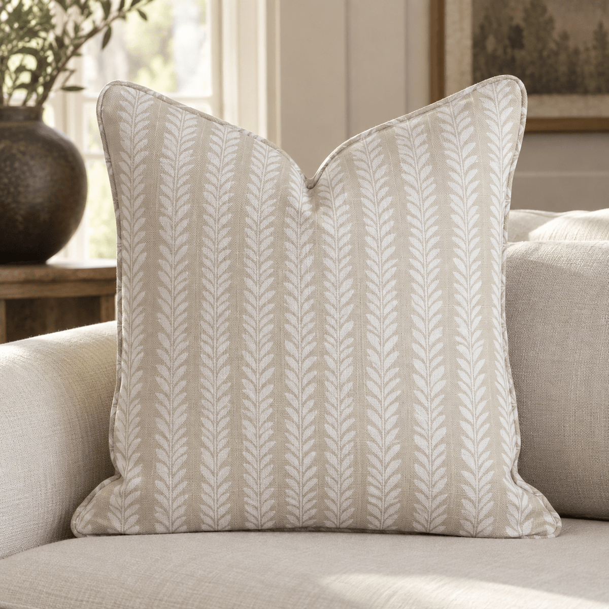 Skinny Sprig Throw Pillow - Lemon Park