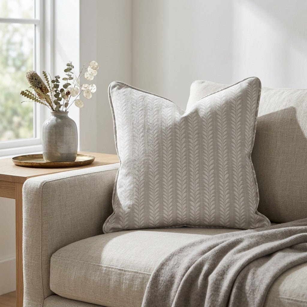 Skinny Sprig Throw Pillow - Lemon Park