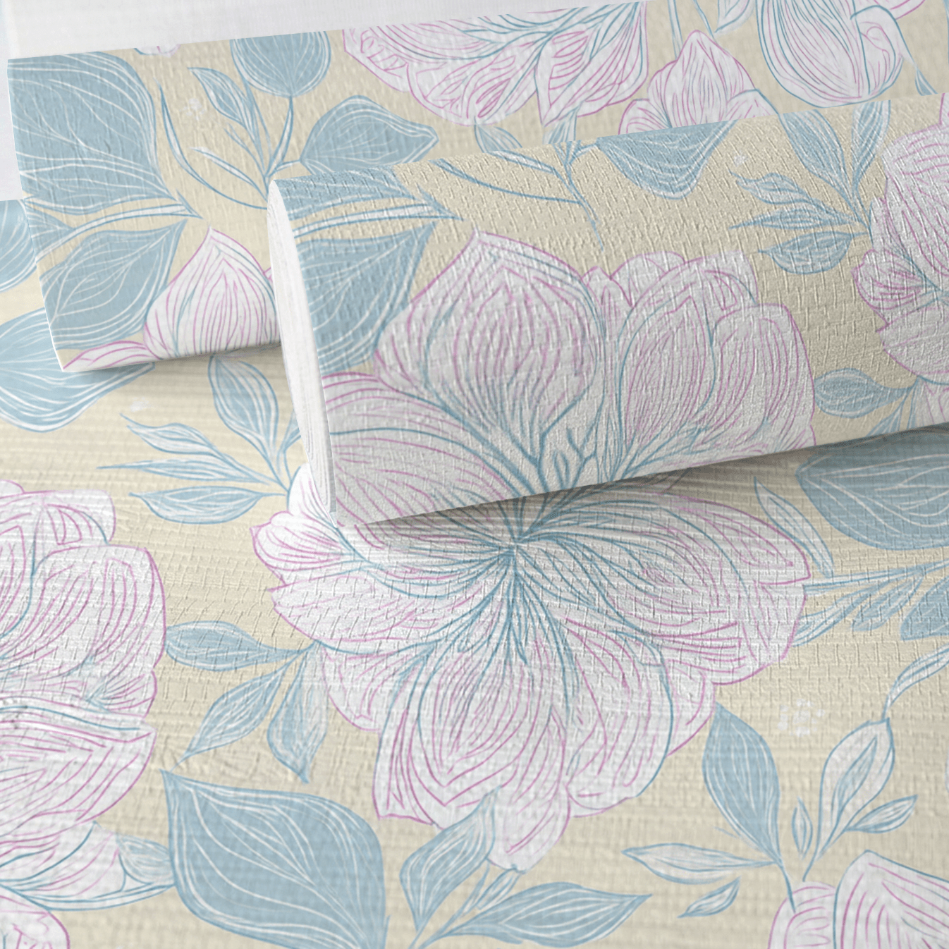 Skipping Through Flowers Faux Grasscloth Wallpaper - Lemon Park