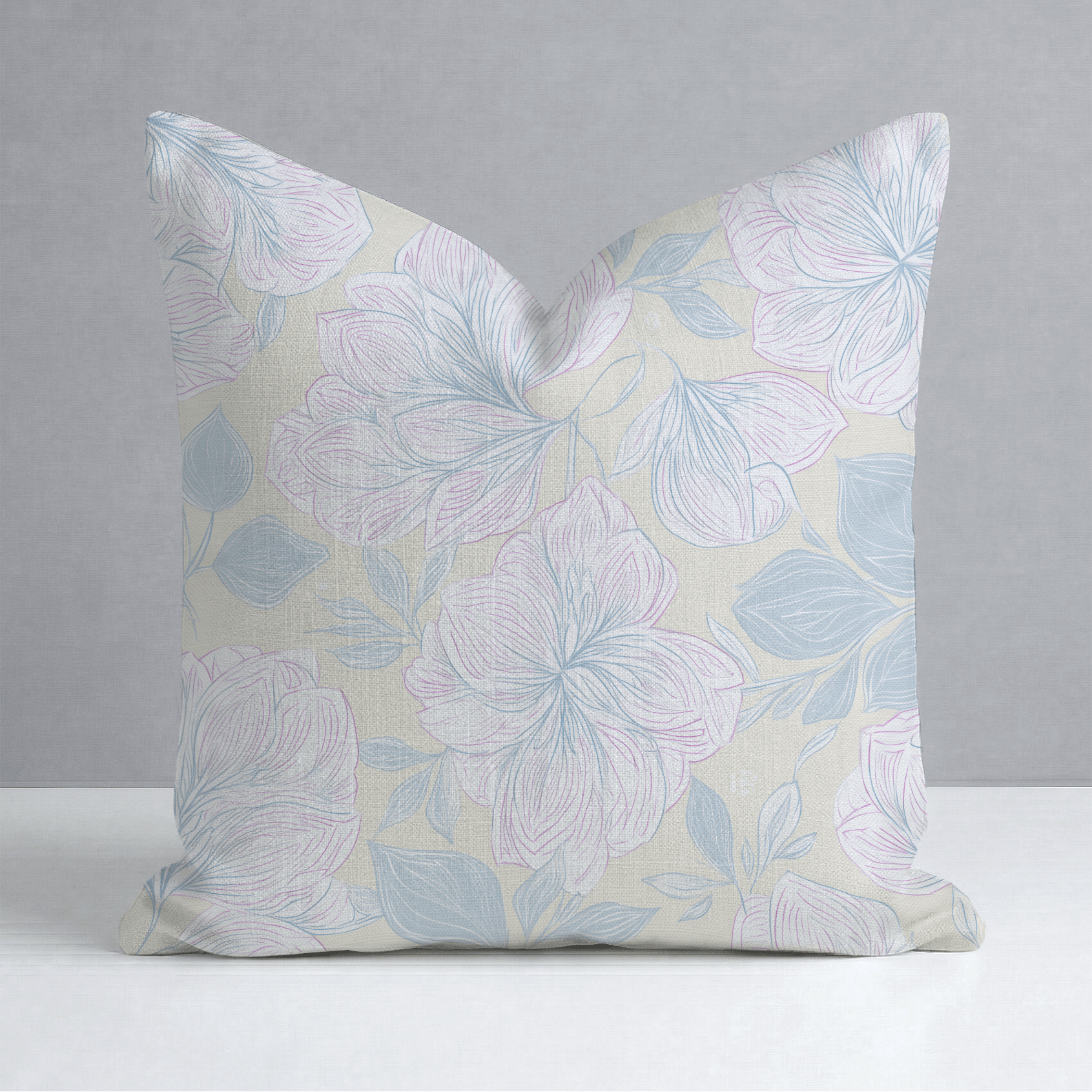 Skipping Through Flowers Throw Pillow - Lemon Park