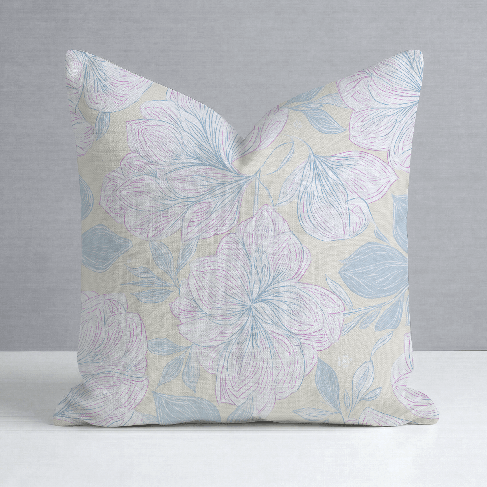 Skipping Through Flowers Throw Pillow - Lemon Park