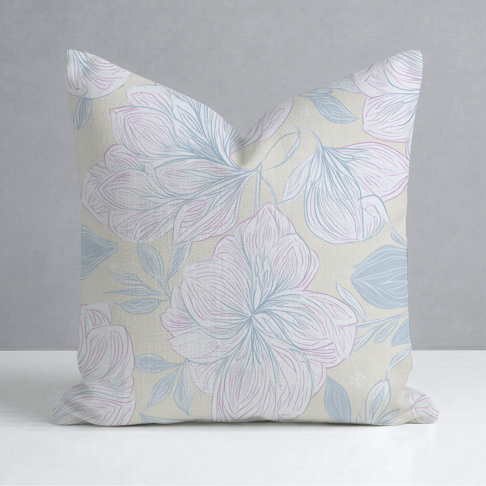 Skipping Through Flowers Throw Pillow - Lemon Park